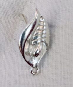 Sterling Silver Leaf Stud with Loop