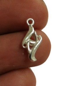 Sterling Silver Diamond Cut Shape Charm