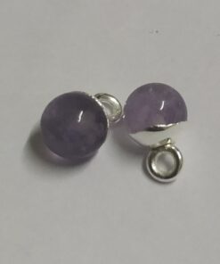 6mm Amethyst Bead with 925 Silver Loop