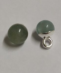 6mm Aquamarine Bead with 925 Silver Loop