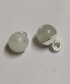 6mm Rainbow Moonstone Bead with 925 Silver Loop