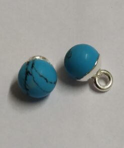 6mm Turquoise Bead with 925 Silver Loop