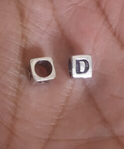 Sterling Silver "D" Bead