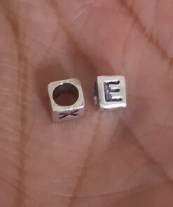 Sterling Silver "E" Bead