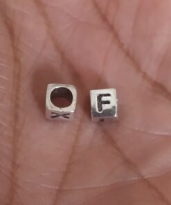 Sterling Silver "F" Bead