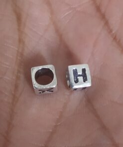 Sterling Silver "H" Bead