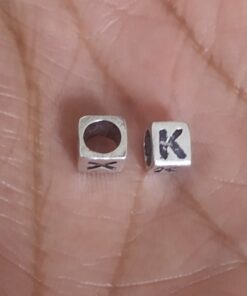 Sterling Silver "K" Bead
