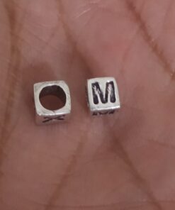 Sterling Silver "M" Bead