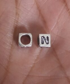 Sterling Silver "N" Bead