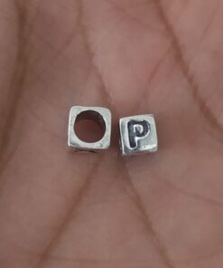 Sterling Silver "P" Bead