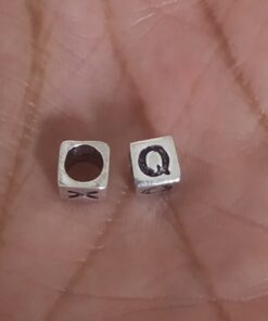 Sterling Silver "Q" Bead