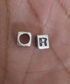Sterling Silver "R" Bead