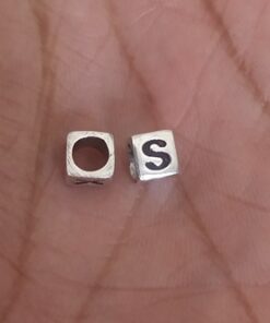 Sterling Silver "S" Bead