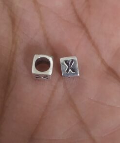 Sterling Silver "X" Bead