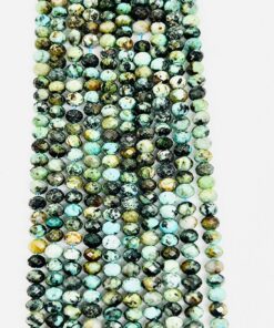 3*4mm Faceted Rondelle African Turquoise Beads approx 36 cms string length