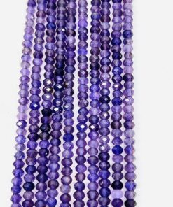 3*4mm Faceted Amethyst Rondelle Beads approx 36 cms string length