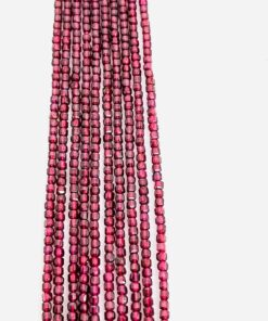 Cube Shape Faceted 2.5mm Garnet Beads approx 36 cms string length