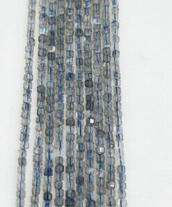 Cube Shape Faceted 2.5mm Labrodorite Beads approx 36 cms string length