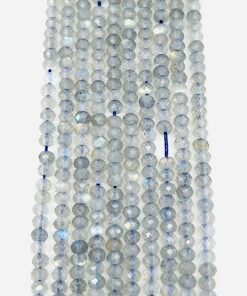 3*4mm Faceted Labrodorite Rondelle Beads approx 36 cms string length