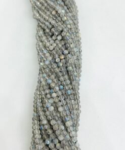 Round Faceted 4mm Labrodorite Beads 36 cms approx string length