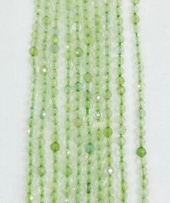 Round Faceted 3mm Phrenite Beads 36 cms string length approx