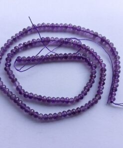 2*3mm Amethyst Faceted Rondelle Beads approx 36 cms string length