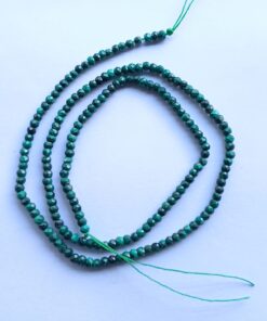 2*3mm Malachite Faceted Rondelle Beads approx 36 cms string length
