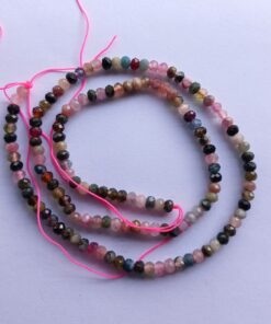 2*3mm Mix Tourmaline Faceted Rondelle Beads approx 36 cms string length
