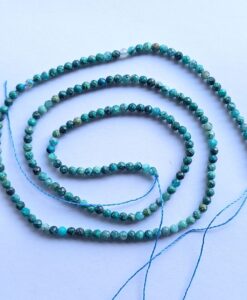 2mm African Turquoise Faceted Round Beads approx 36 cms string length