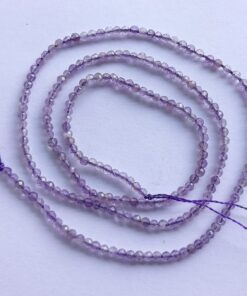 2mm Amethyst Faceted Round Beads approx 36 cms string length