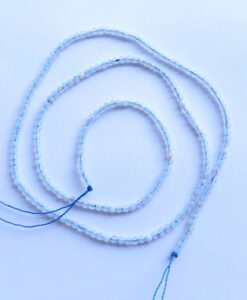 2mm Aquamarine Faceted Round Beads approx 36 cms string length