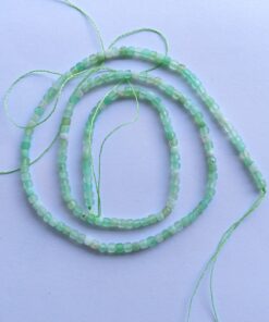 2mm Chrysophrase Faceted Cube Beads approx 36 cms string length