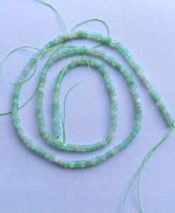 2mm Chrysophrase Faceted Cube Beads approx 36 cms string length