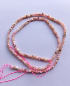 2mm Pink Opal Faceted Cube Beads approx 36 cms string length