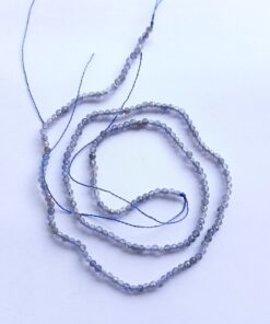2mm Labrodorite Faceted Round Beads approx 36 cms string length