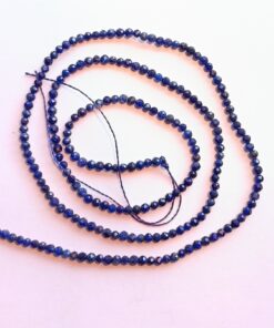 2mm Lapis Faceted Round Beads approx 36 cms string length