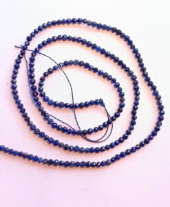 2mm Lapis Faceted Round Beads approx 36 cms string length