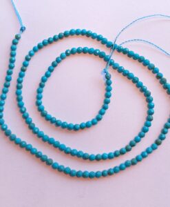 2mm Turquoise Faceted Round Beads approx 36 cms string length