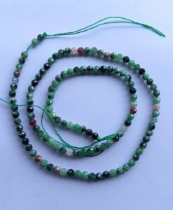 3mm Faceted Ruby Ziozite Beads approx 36 cms string length